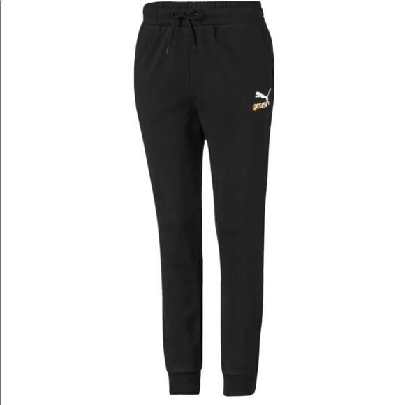 PUMA SAKURA SWEAT PANT Women’s SZ LG NWT PUMA BLACK - Picture 1 of 5